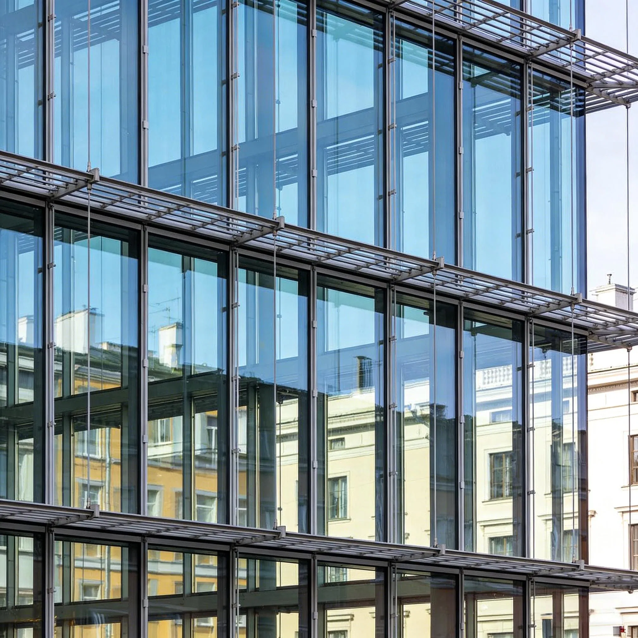 High-Performance Glass Curtain Wall - Hidden Frame System Type