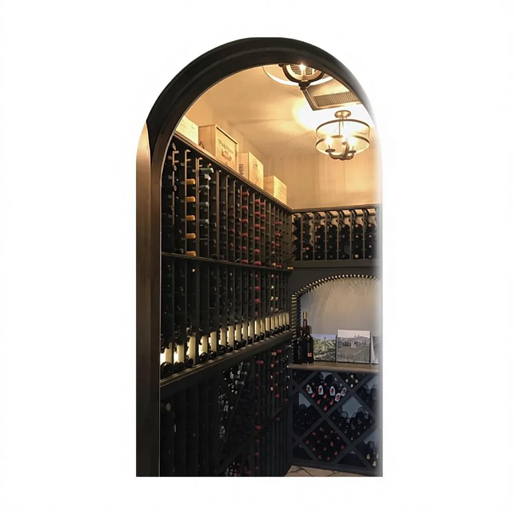 Customizable Solid Wood and Stainless Steel Wine Storage Solution