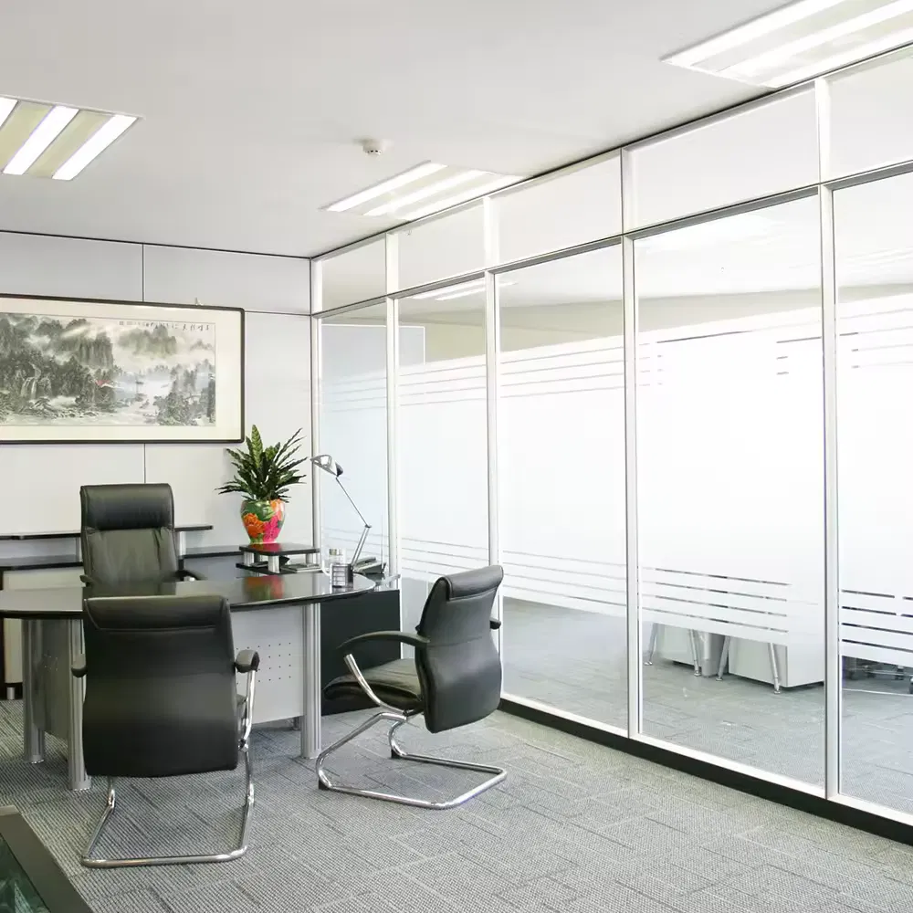 Lockable Interior Office Glass Partition System