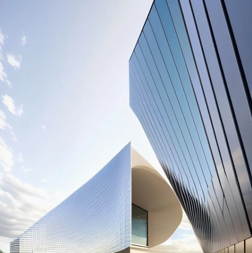 Commercial Office Facade System with Insulated Curtain Wall