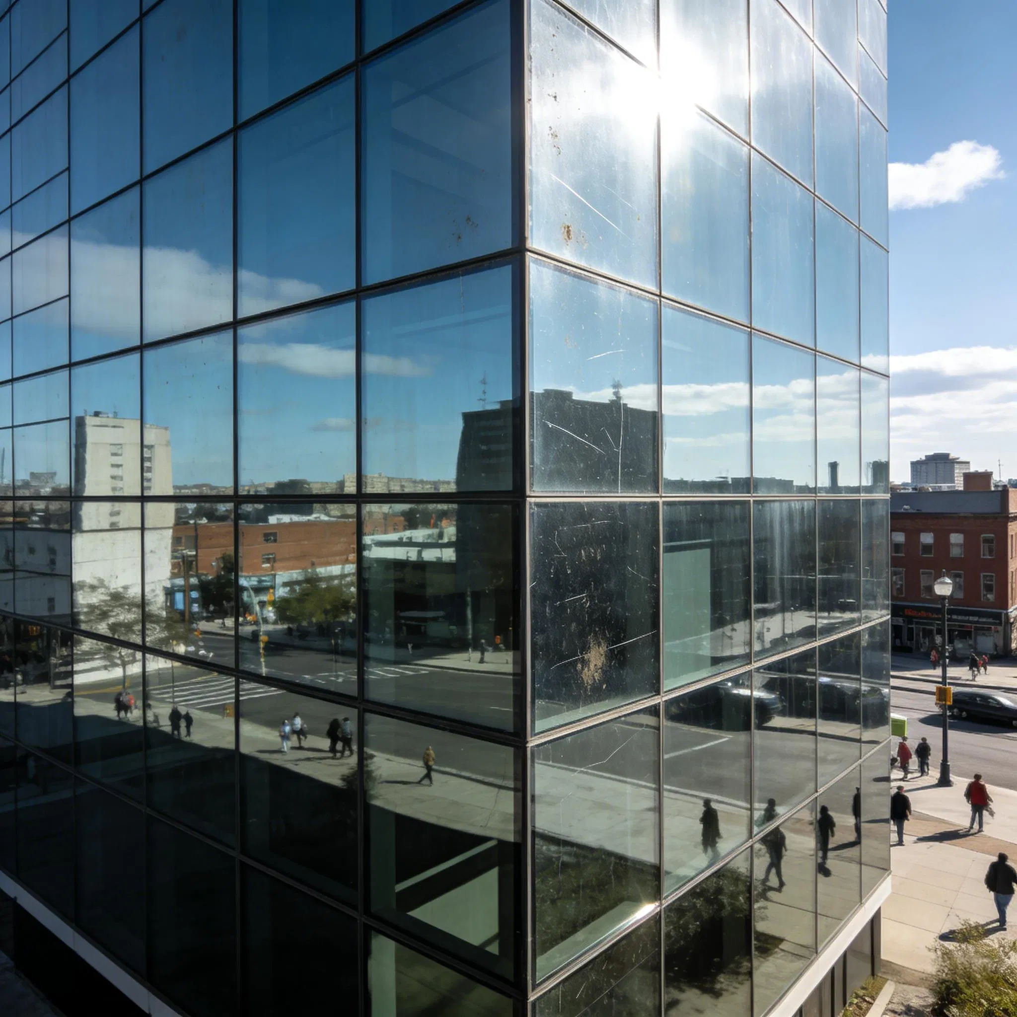 High-Performance Glass Curtain Wall System with Exposed Frame Options