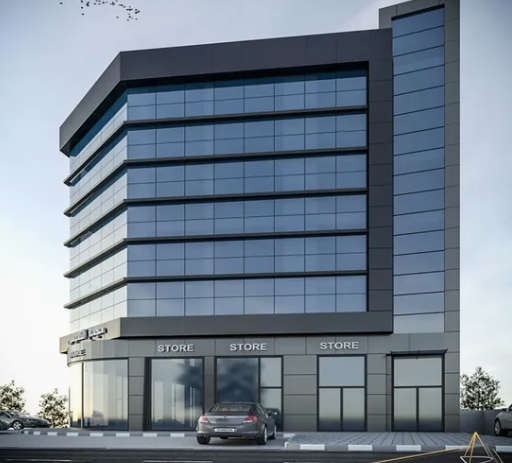 Commercial Office Facade System with Insulated Curtain Wall