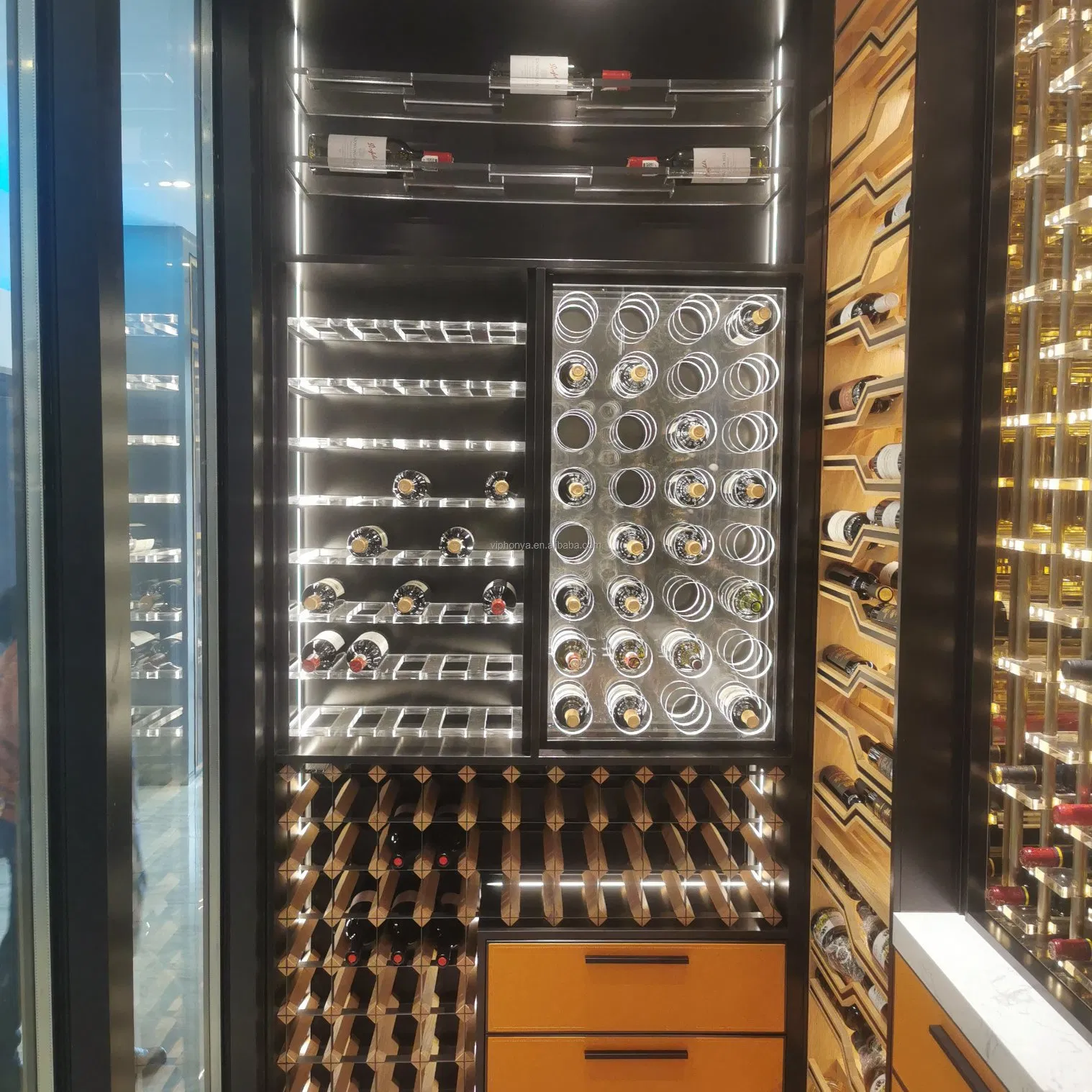 Elegant Wine Storage Solution with Temperature Control Technology