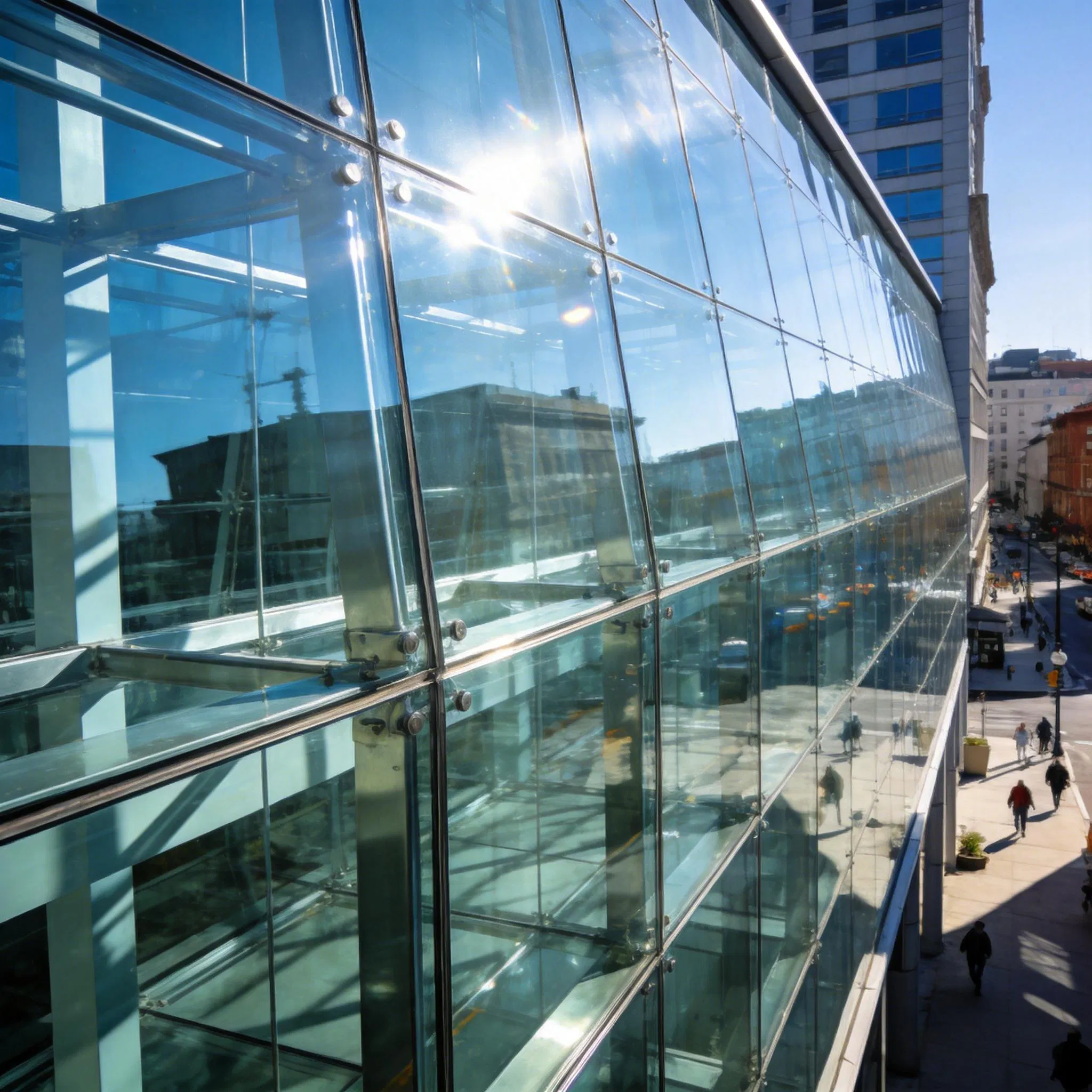 Elegant Glass Curtain Wall System with Exposed Frame and Aluminum Alloy