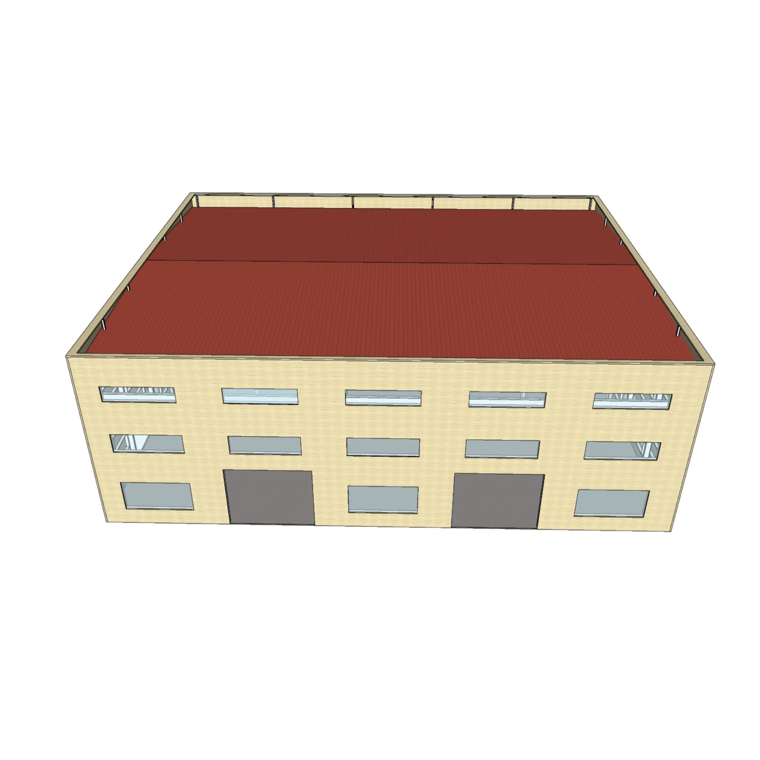 Quick Assembly Prefabricated China New Modern Wholesale Construction Material of Mid-Size Light Metal Steel Structure Factory Workshop with Crane Beams