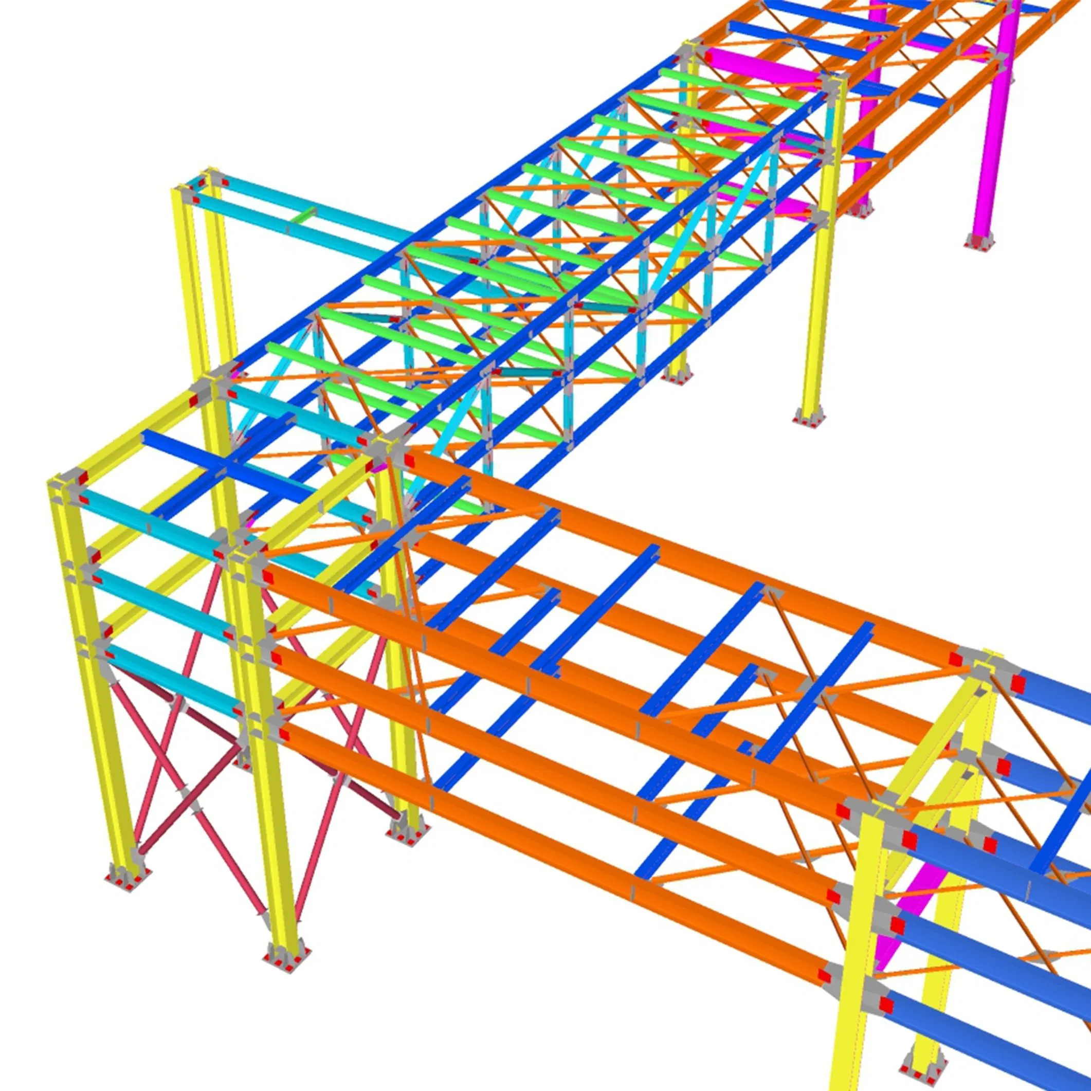 Quick Assembly Prefabricated China Wholesale Customized ISO CE Metal Steel Structure Building Frame Material for Supporting Industrial Plant
