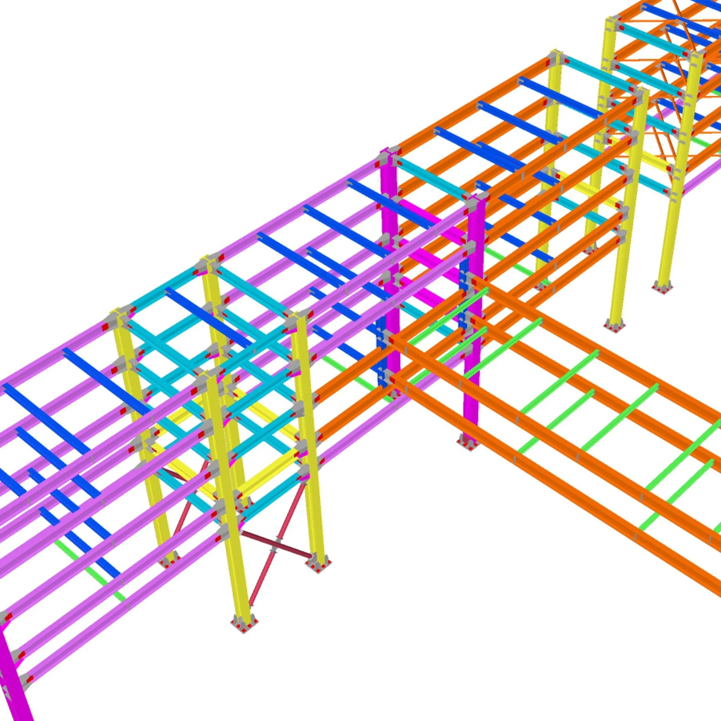 Quick Assembly Prefabricated China Wholesale Customized ISO CE Metal Steel Structure Building Frame Material for Supporting Industrial Plant
