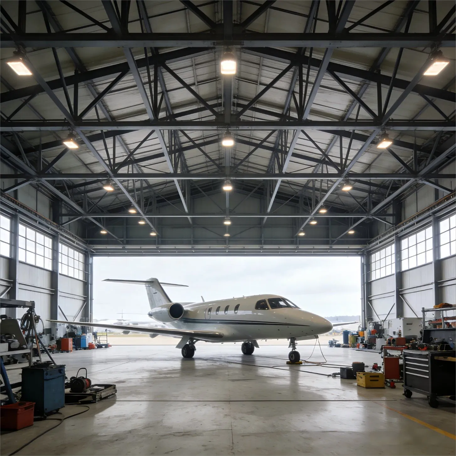 Fire-Resistant Heavy Steel Structure System for Prefabricated Factory &amp; Aircraft Hangar