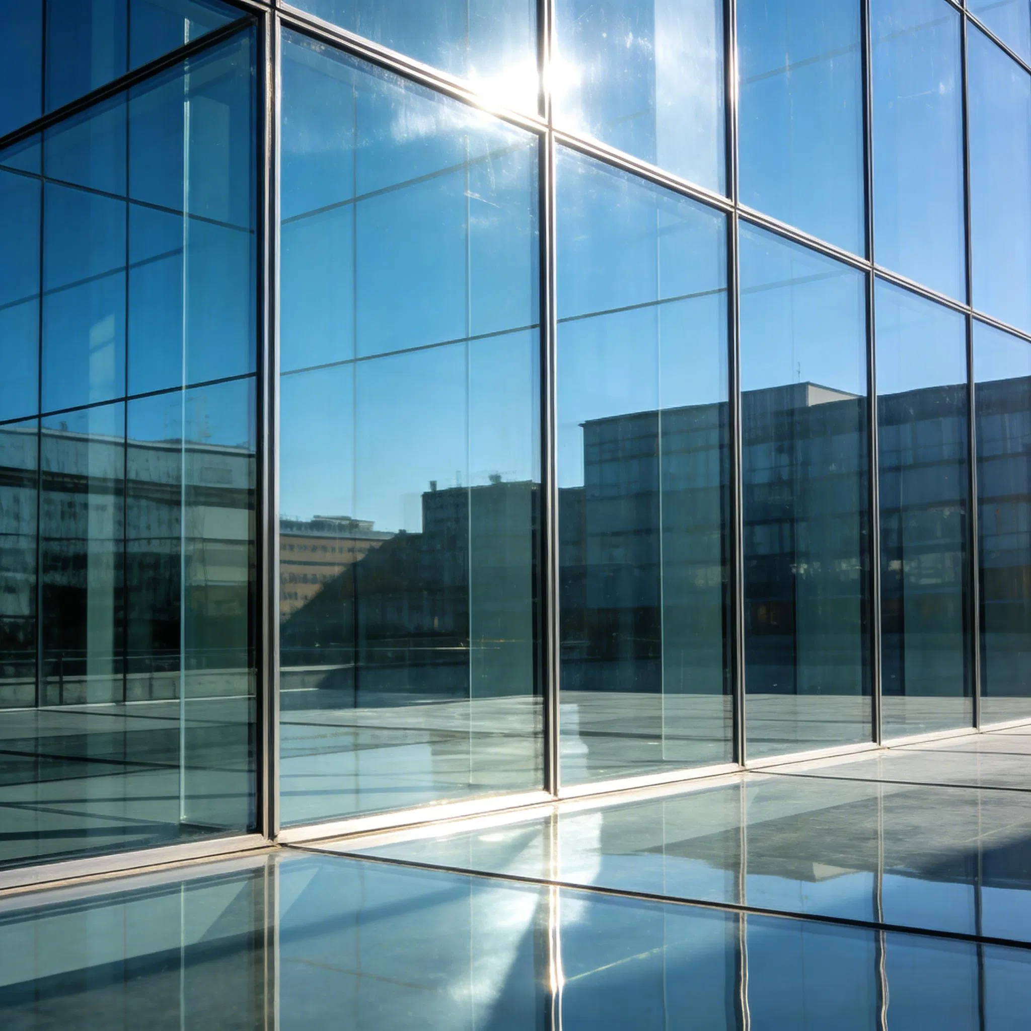 High-Performance Glass Curtain Wall - Hidden Frame System Type