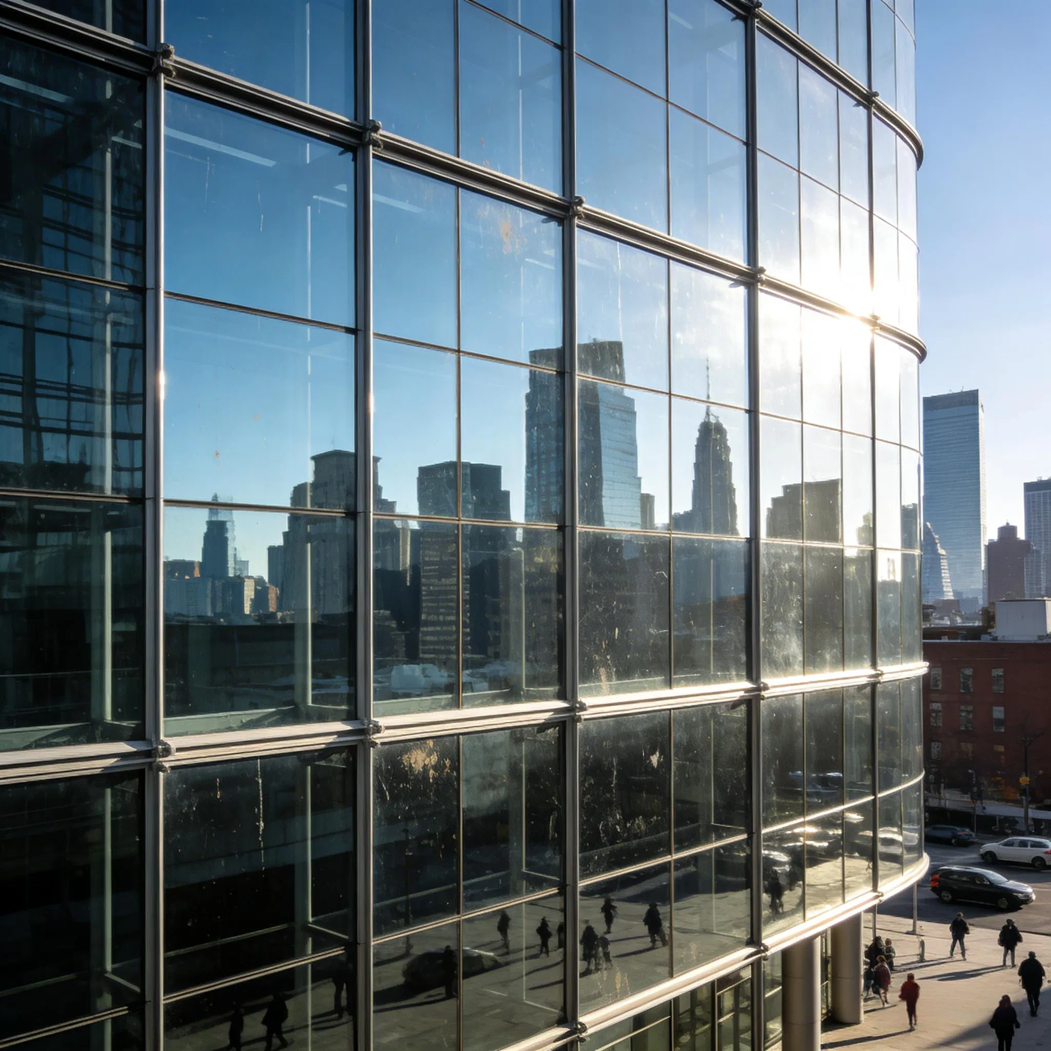 Robust Glass Curtain Wall System with Hidden Frame and Aluminum Alloy