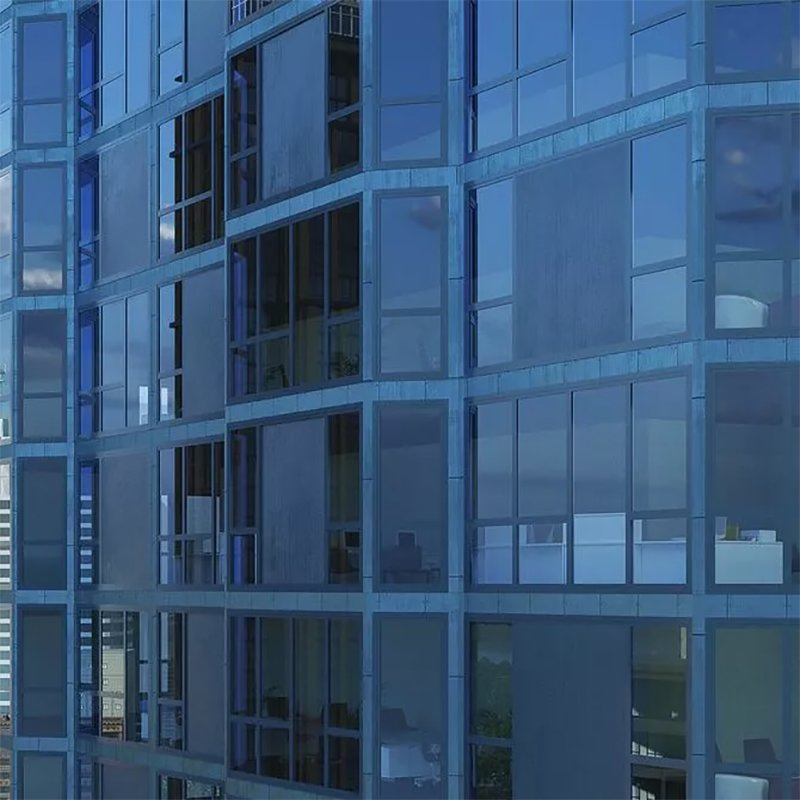 Transparent Panoramic View Structural Double-Glass Insulated Glazing Window Wall System