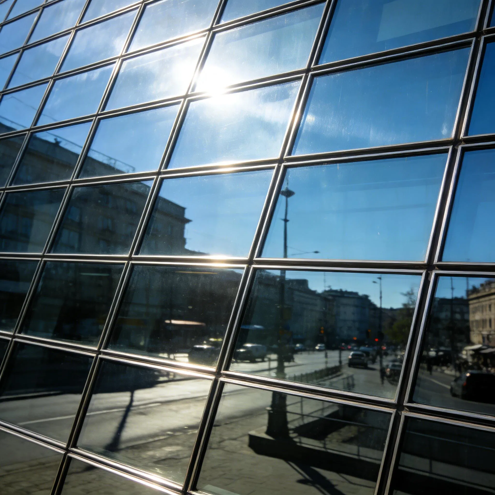 Elegant Glass Curtain Wall System in Aluminum Alloy with Exposed Frame