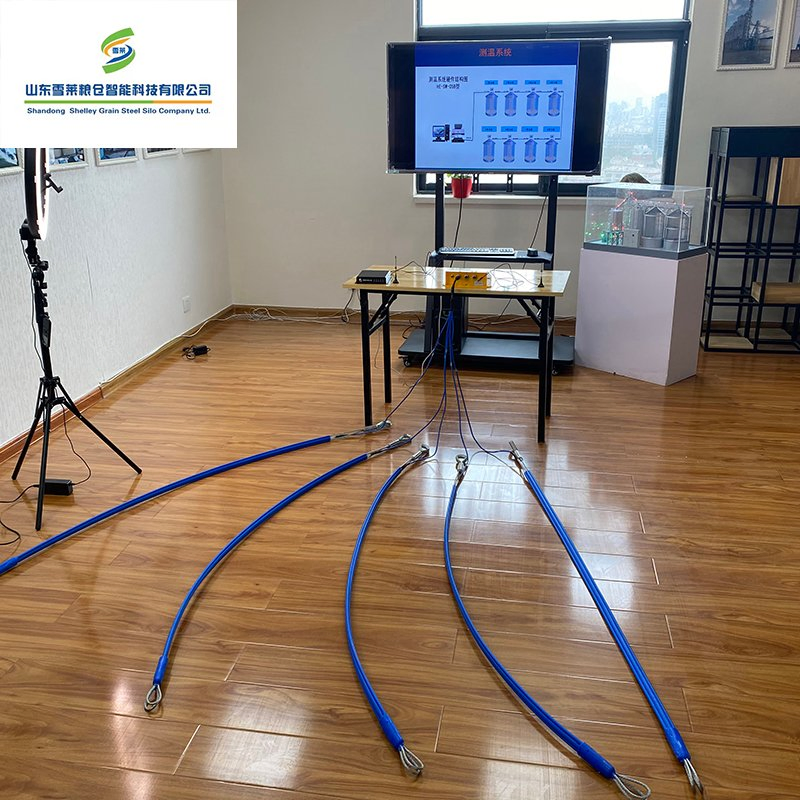 Digital Temperature Monitoring Sensors Cable System for Grain Feed Silo