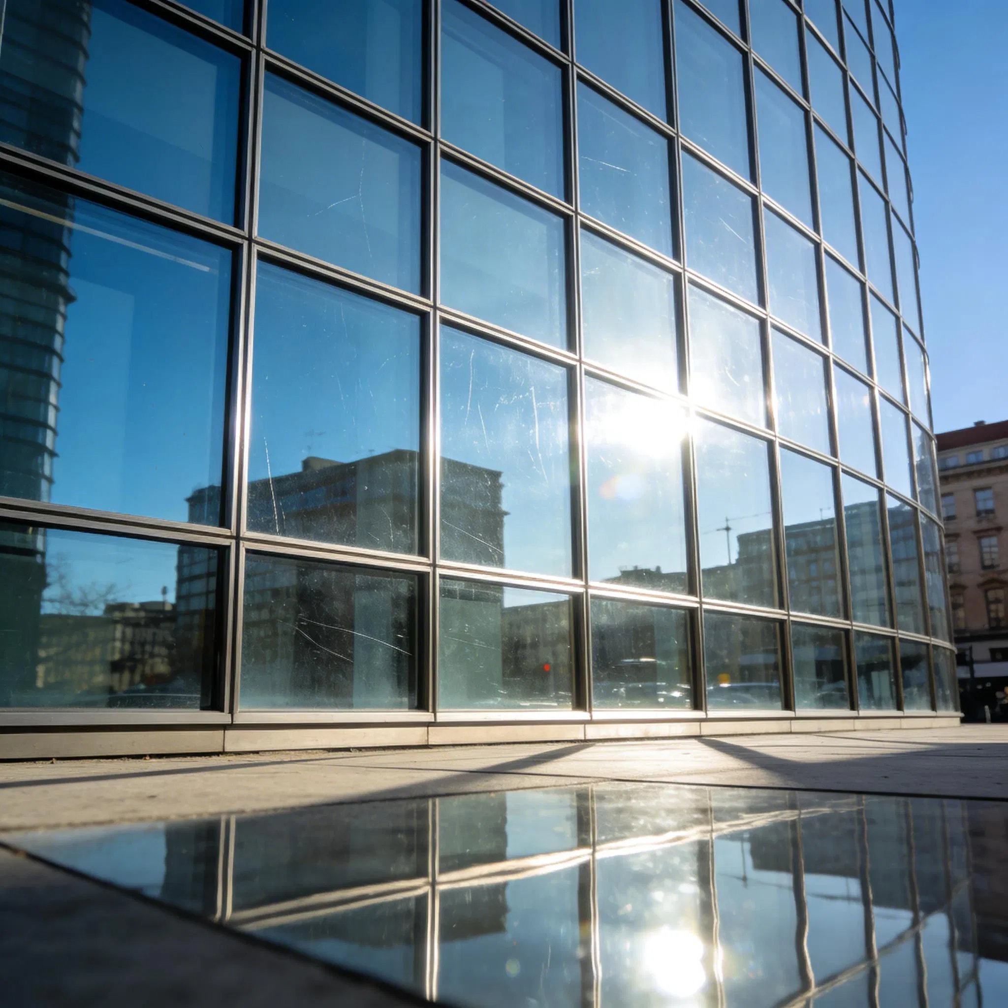 Aesthetic Glass Curtain Wall System with Exposed Frame in Aluminum Alloy