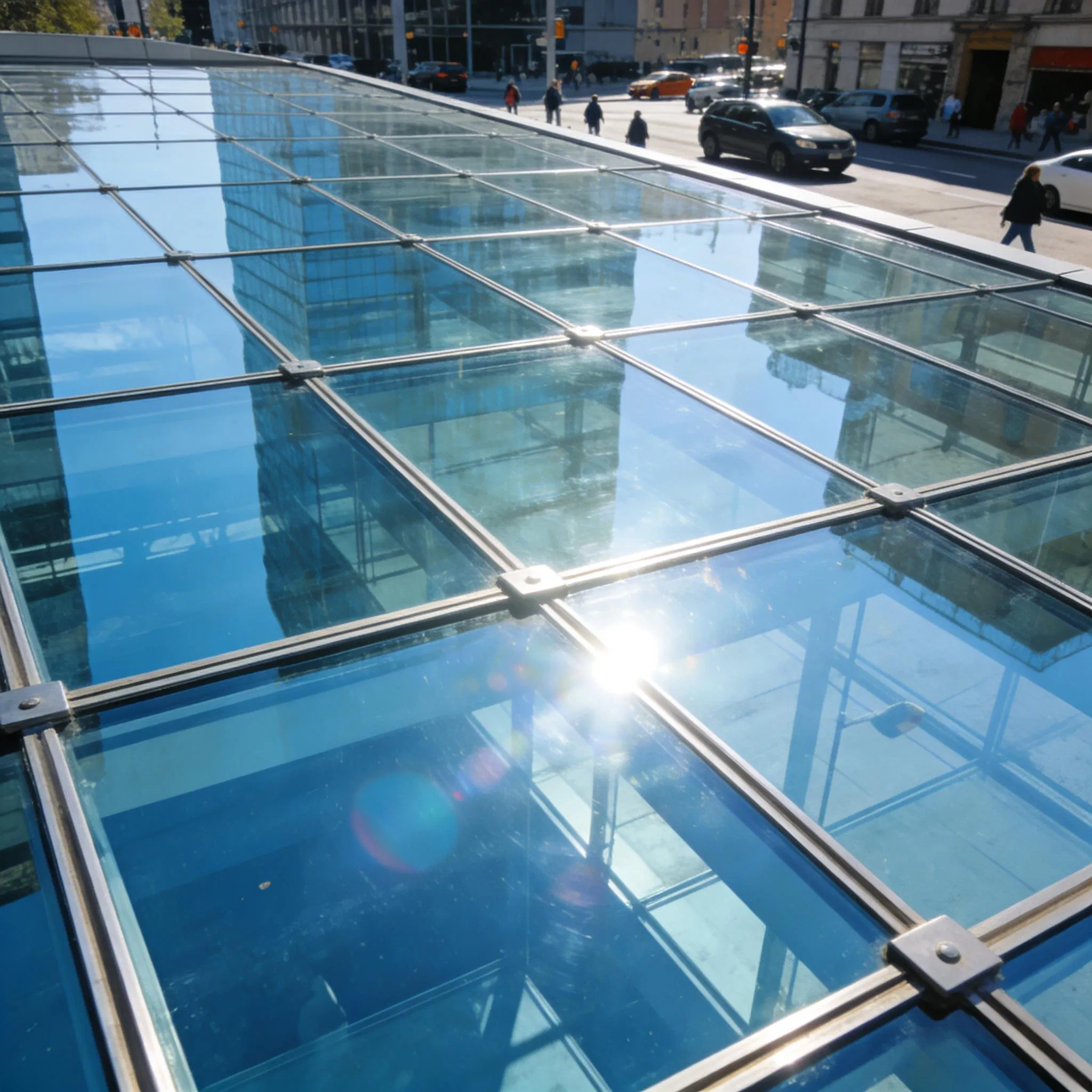 Robust Glass Curtain Wall System with Hidden Frame and Aluminum Alloy