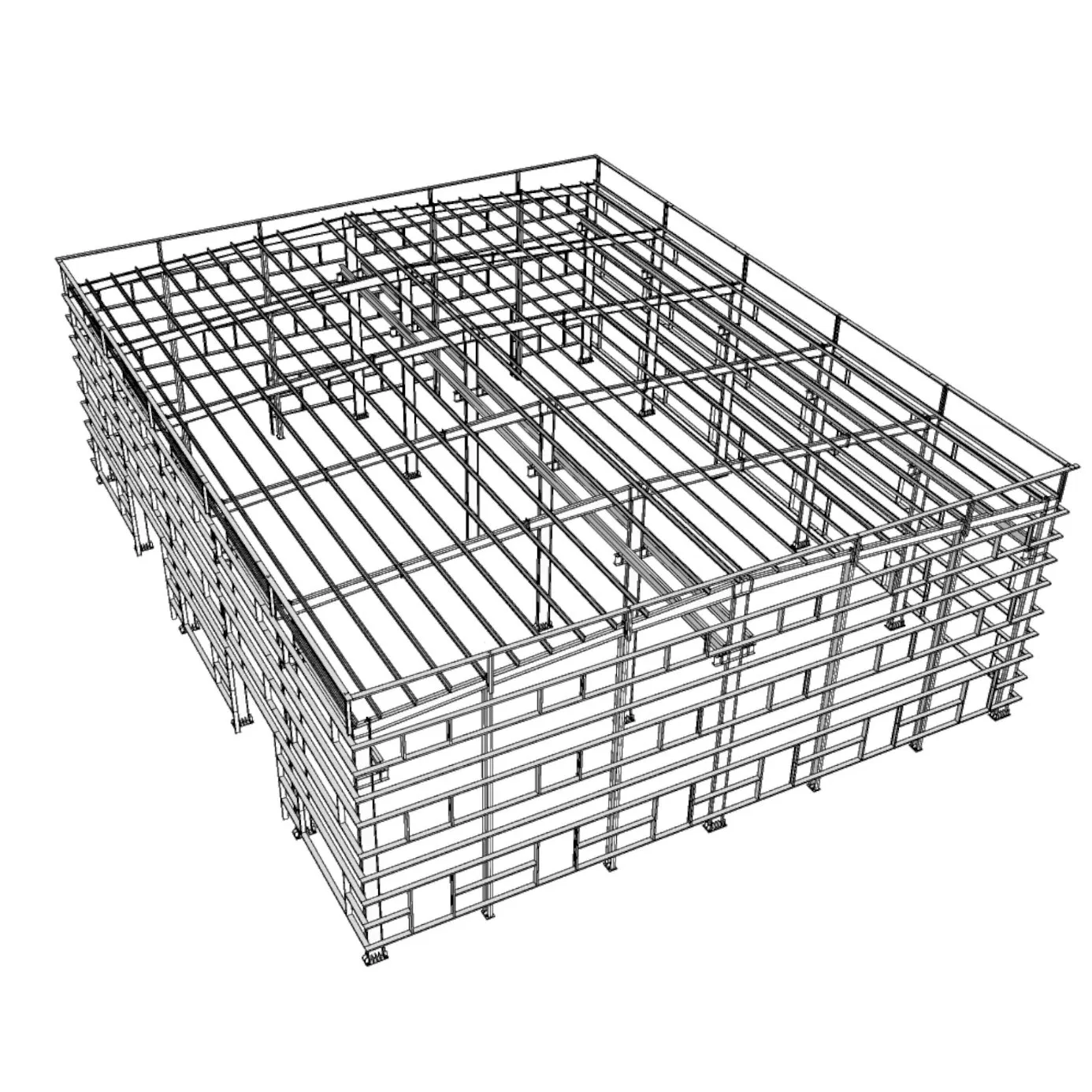 Quick Assembly Prefabricated China New Modern Wholesale Construction Material of Mid-Size Light Metal Steel Structure Factory Workshop with Crane Beams