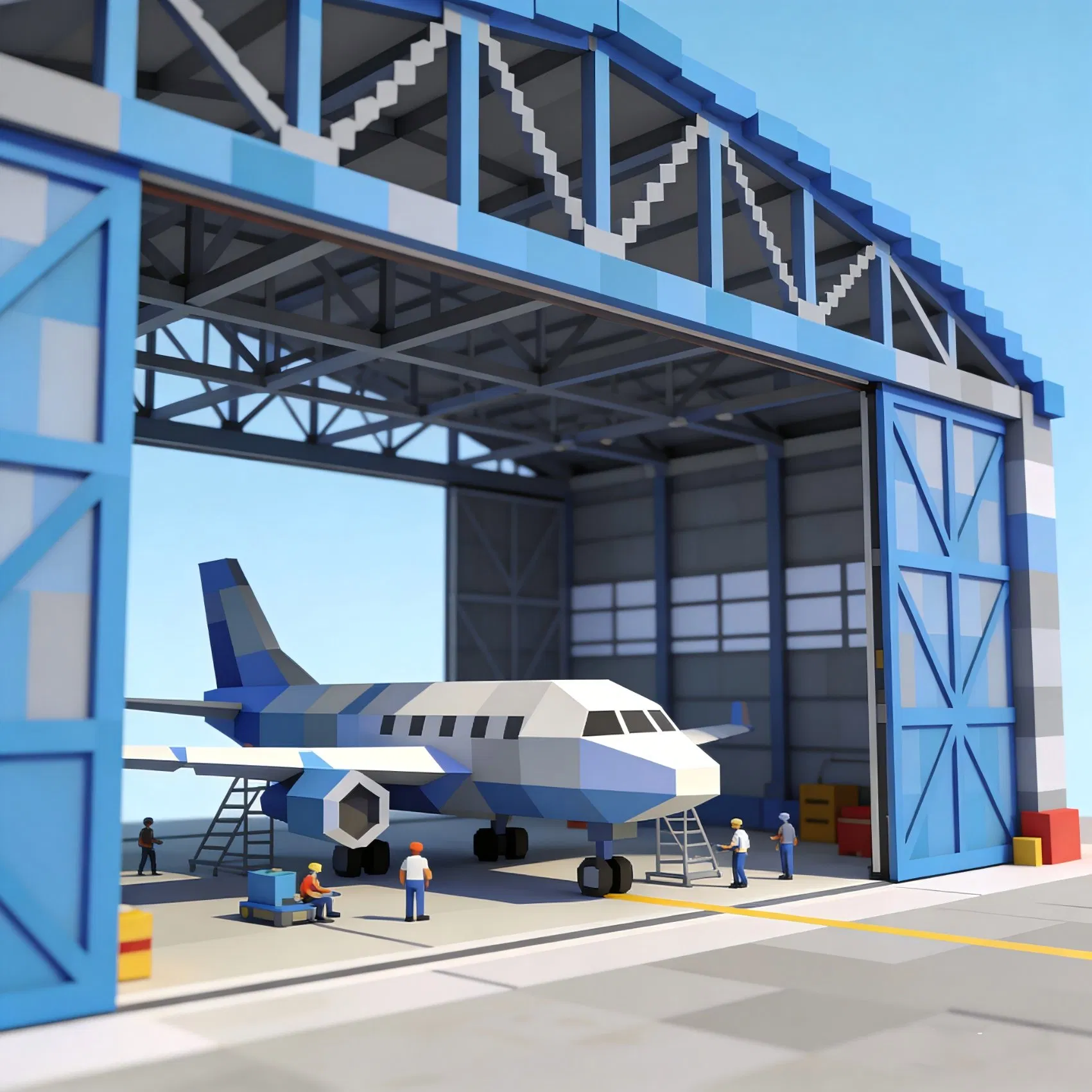 Fire-Resistant Heavy Steel Structure System for Prefabricated Factory &amp; Aircraft Hangar