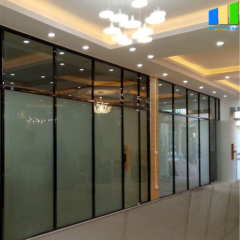 Commercial Interior Glass Walls Aluminum Tempered Glass Office Partition Wall