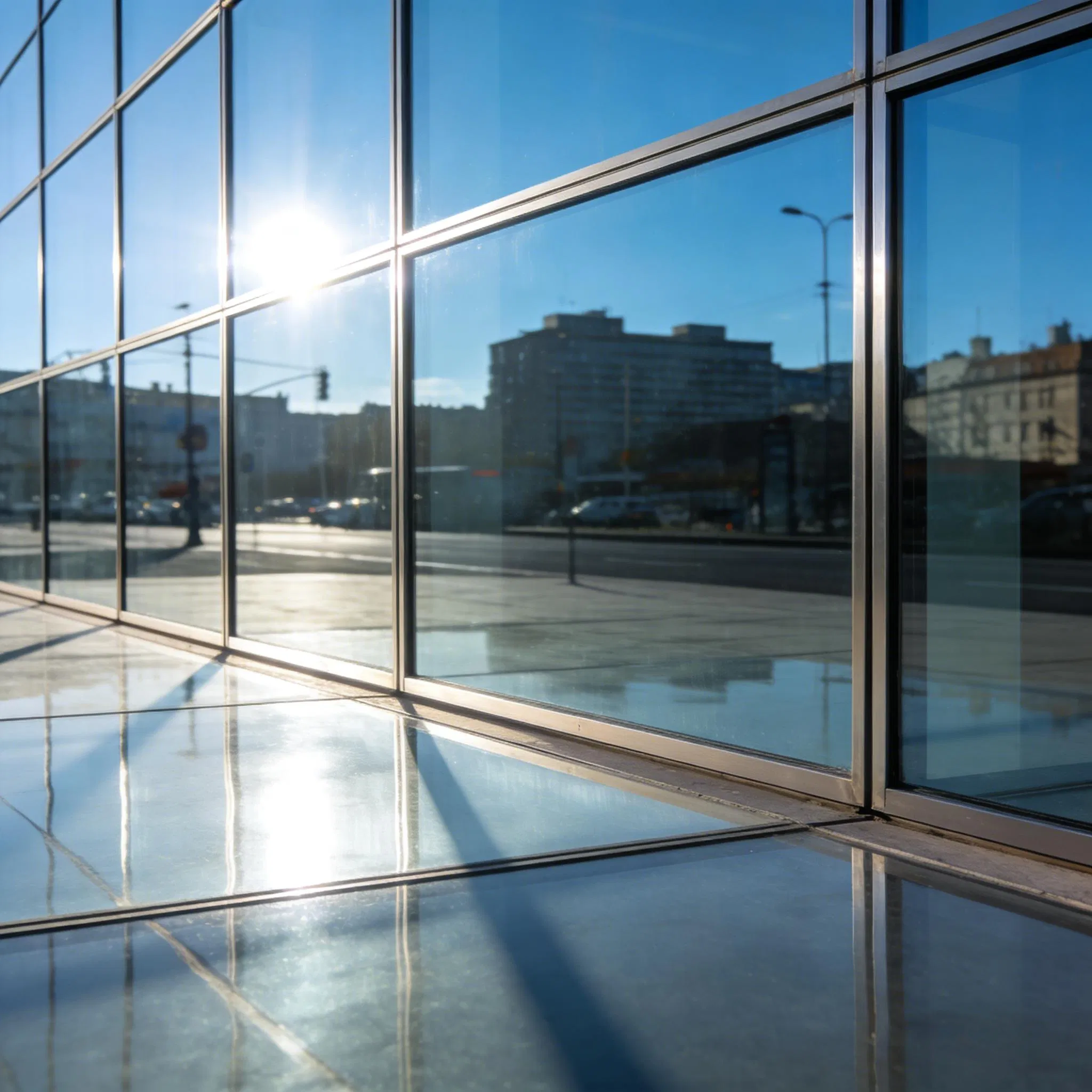 Premium Glass Curtain Wall System with Hidden Frame Design