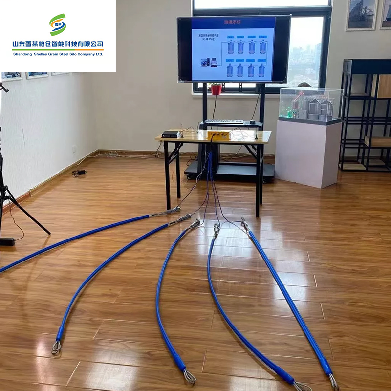 China Shelley Factory Grain Steel Silos Used Temperature Monitoring Sensors Cables System for Sale