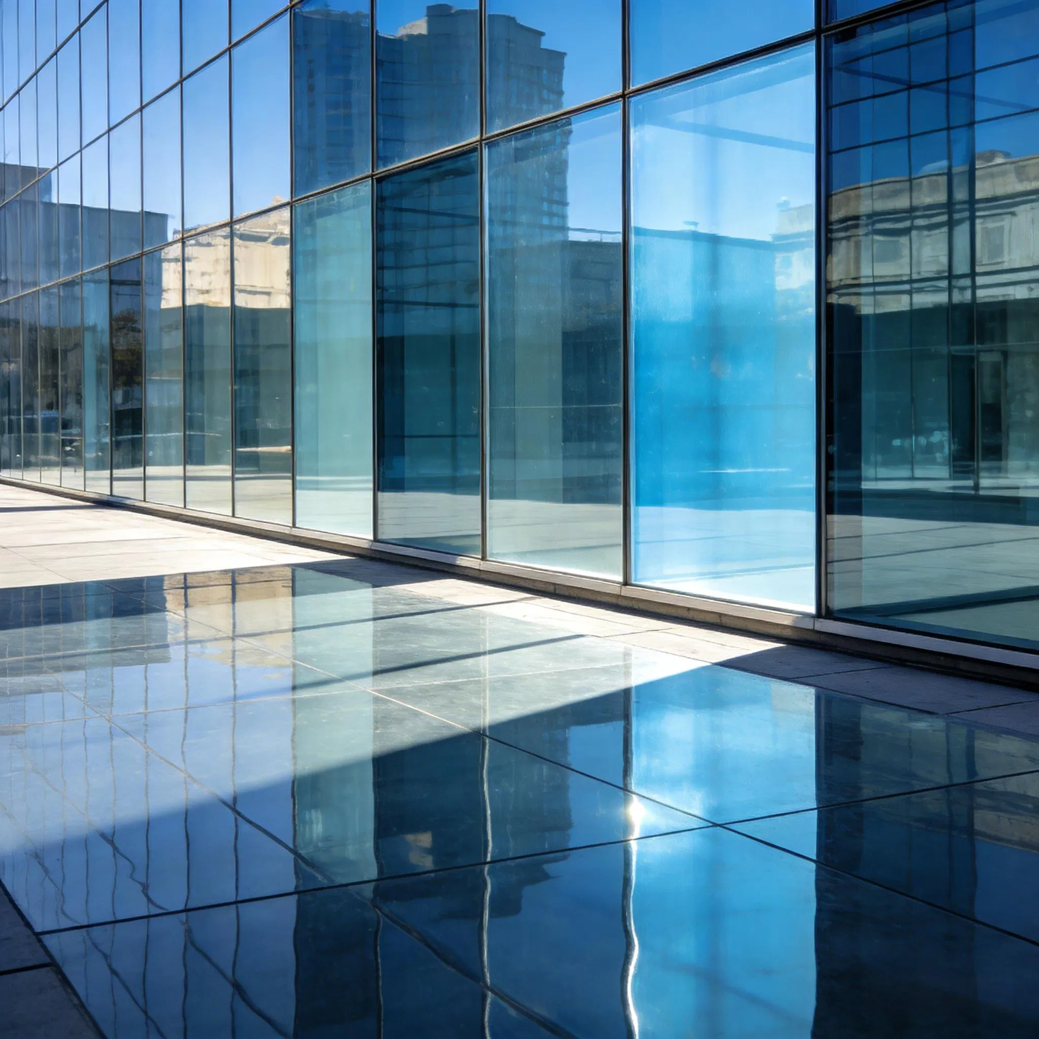 Energy-Efficient Glass Curtain Wall - Hidden Frame System Type