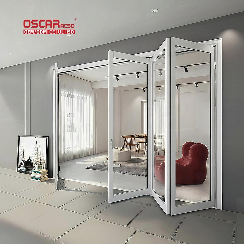 Glass Stack with Quick Installation and Space Saving Design Ideal for Home Office and Commercial Building in Us Folding Door