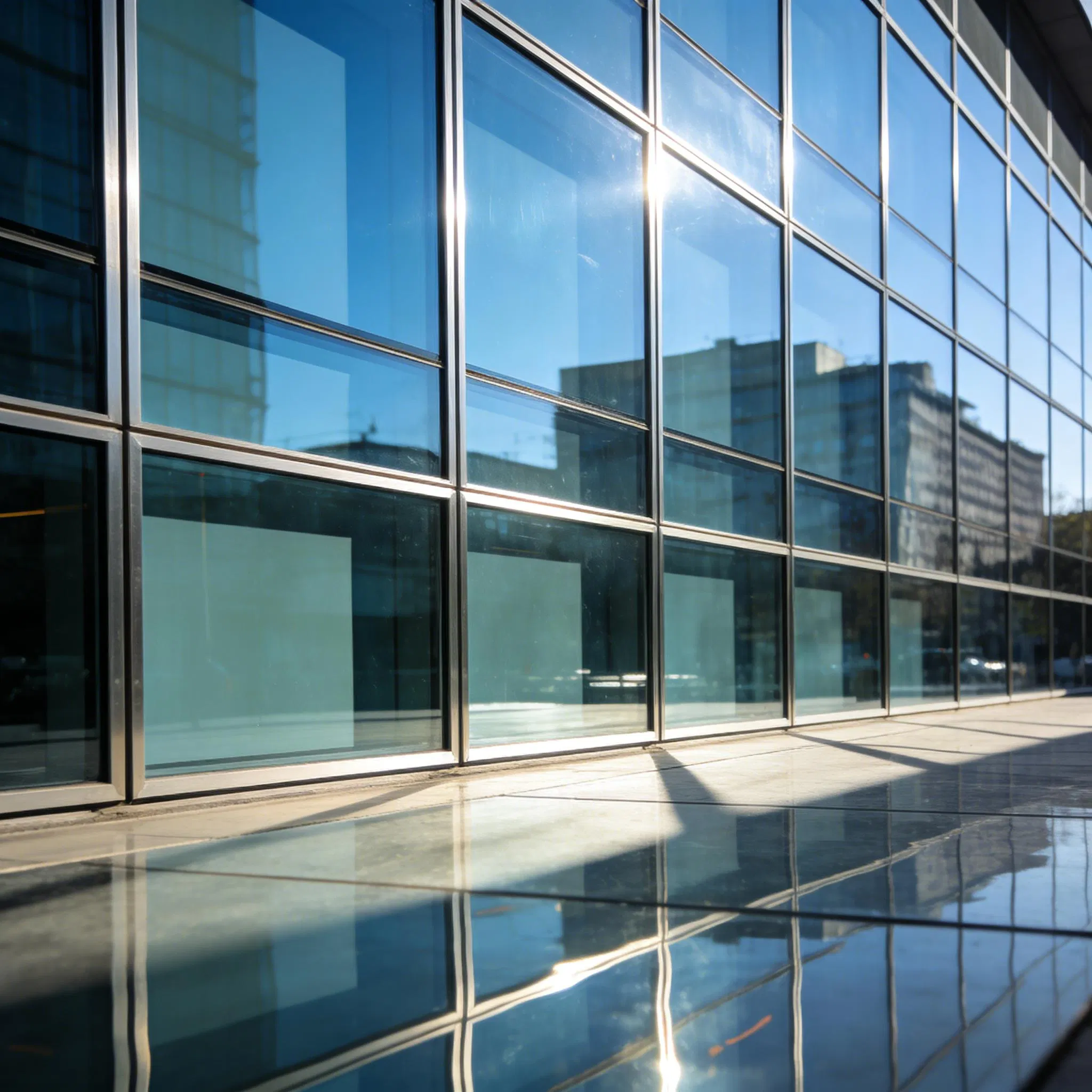 Stylish Glass Curtain Wall System in Durable Aluminum Alloy Material