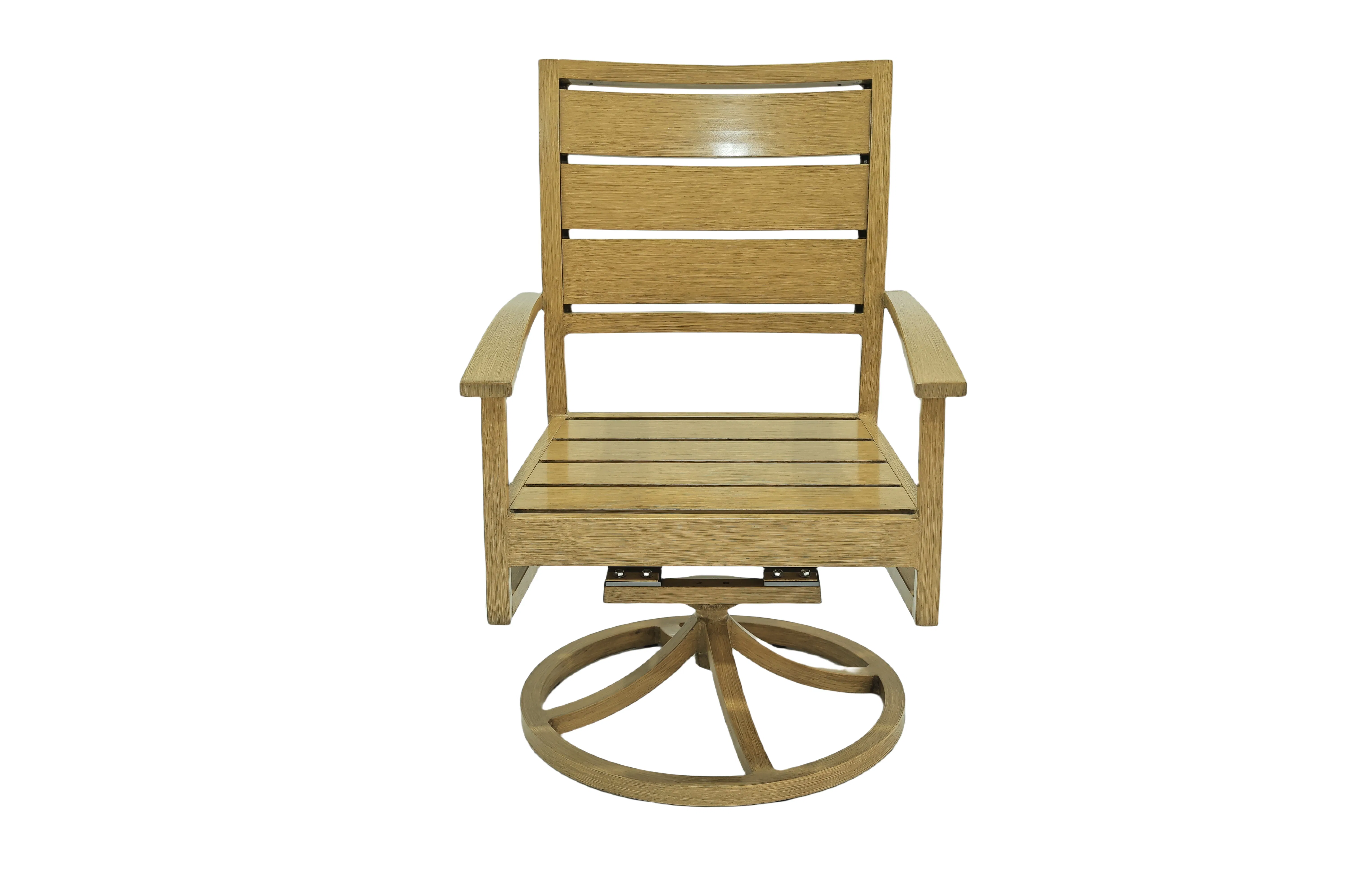 Contemporary Aluminum Outdoor Swivel Arm Chair for Stylish Exteriors