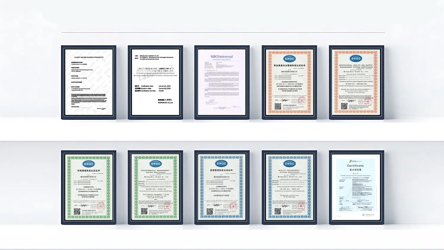 Certificates