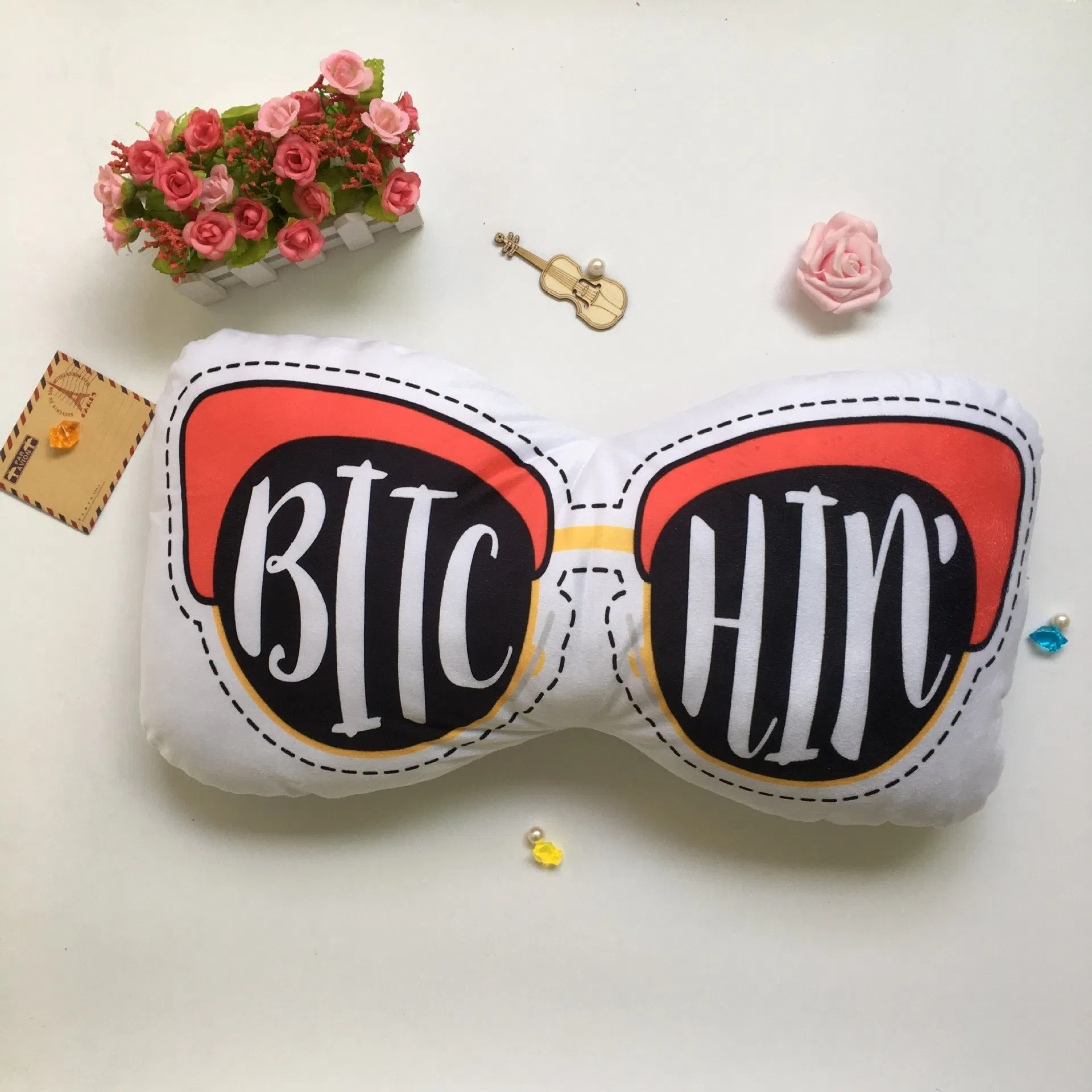 Contemporary Artistic Cushions Pillows Case Custom Irregular Shaped Logo Throw Pillow