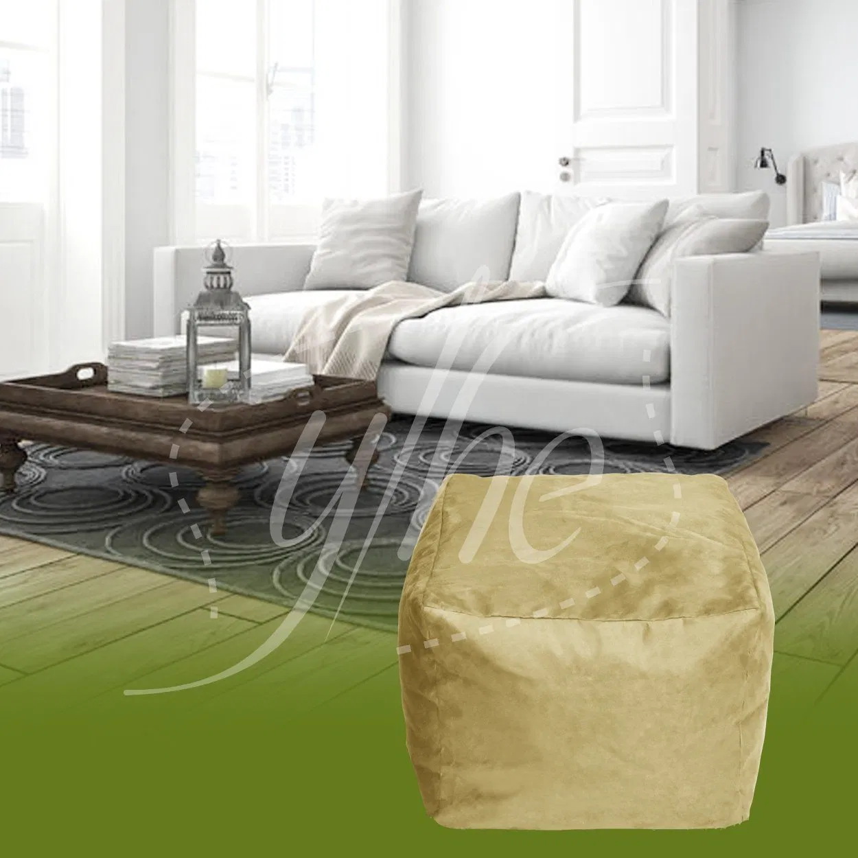 Beanbag Chair in Faux Suede Sofa Fabric
