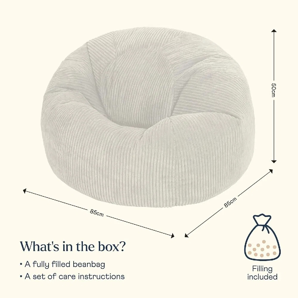 Dark Gray Bean Bag Sofa with Filling Soft Velvet Living Room Bean Bag Chair