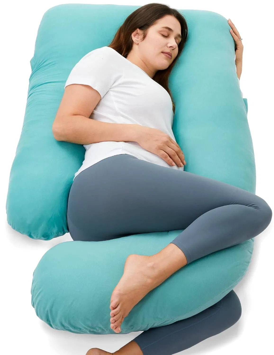 Full Body Support Maternity Pillow with Adjustable Wedge, Pregnancy Pillows for Sleeping