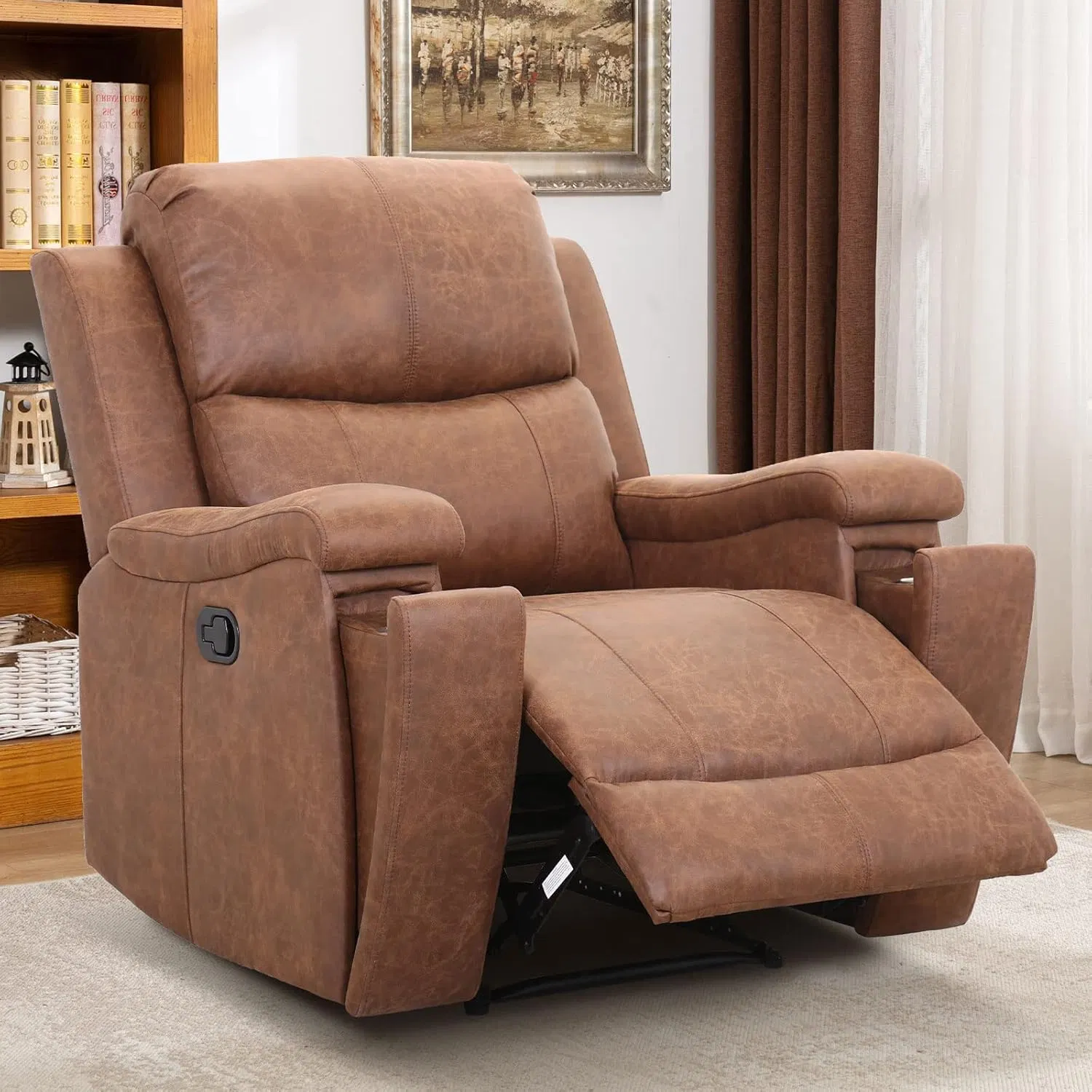 Compact Portable Recliner Sofa for Small Spaces Best Fabric Leather Sectional Set Suitable for Home Living Room Comfortable Use