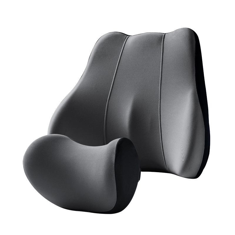 Car Memory Foam Lumbar Pillow Plush Backrest Back Cushion Support Car Pillow