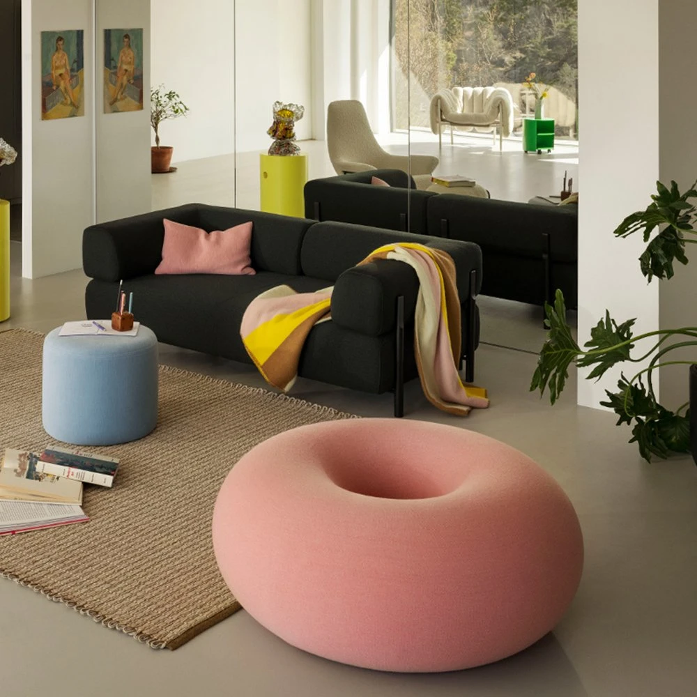 Living Room Modern Stylish Furniture Round Floor Sofa Chair Donut Pouf Ottoman