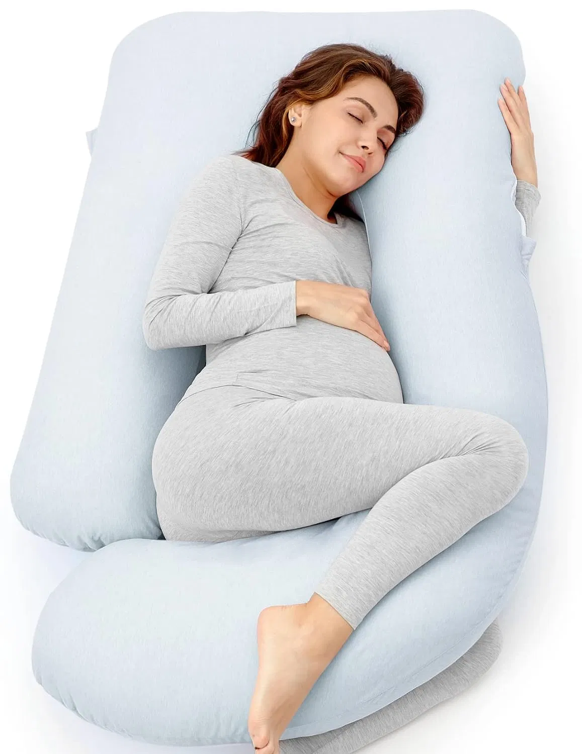 Full Body Support Maternity Pillow with Adjustable Wedge, Pregnancy Pillows for Sleeping