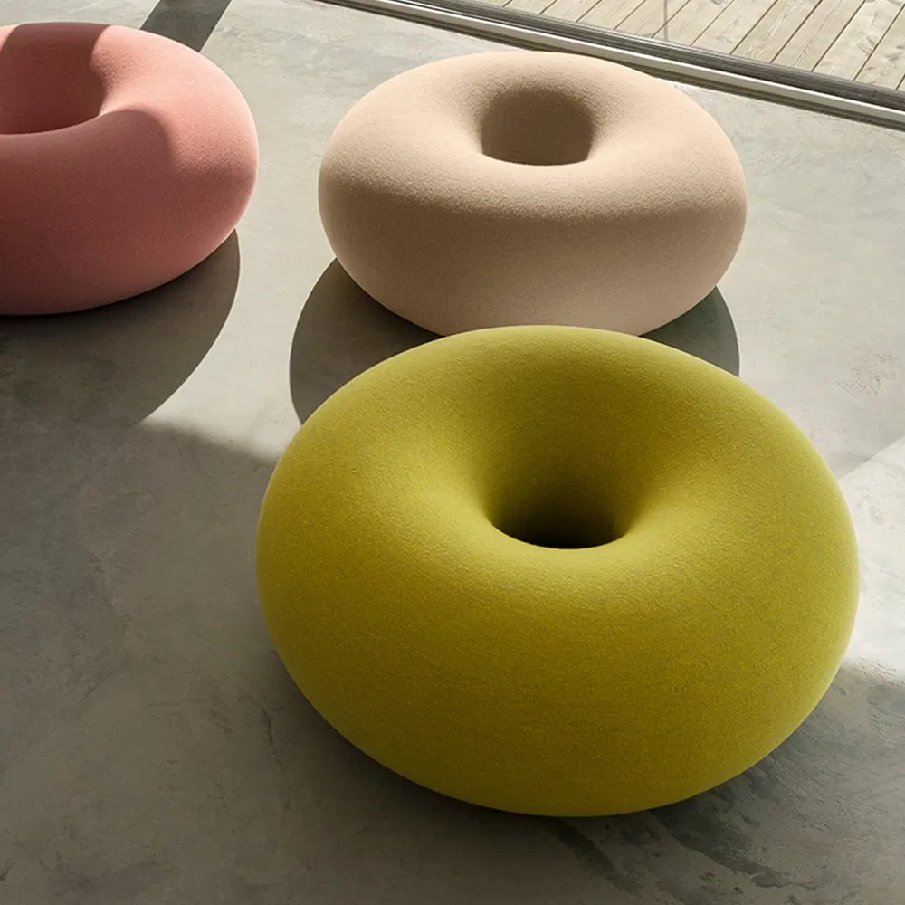 Living Room Modern Stylish Furniture Round Floor Sofa Chair Donut Pouf Ottoman