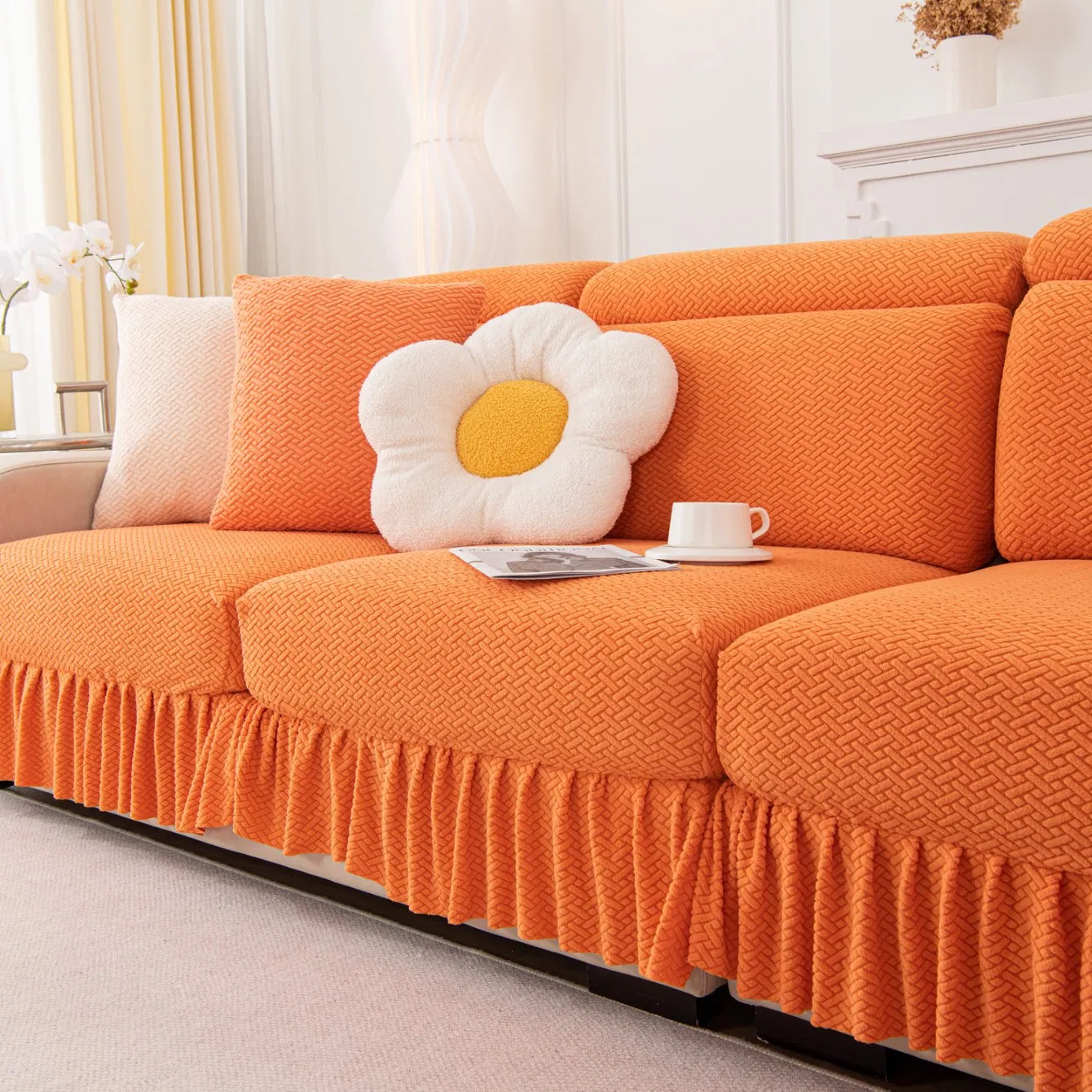Skirt Edge All Season Universal High Elasticity Anti Slip and Dustproof Sofa Cover