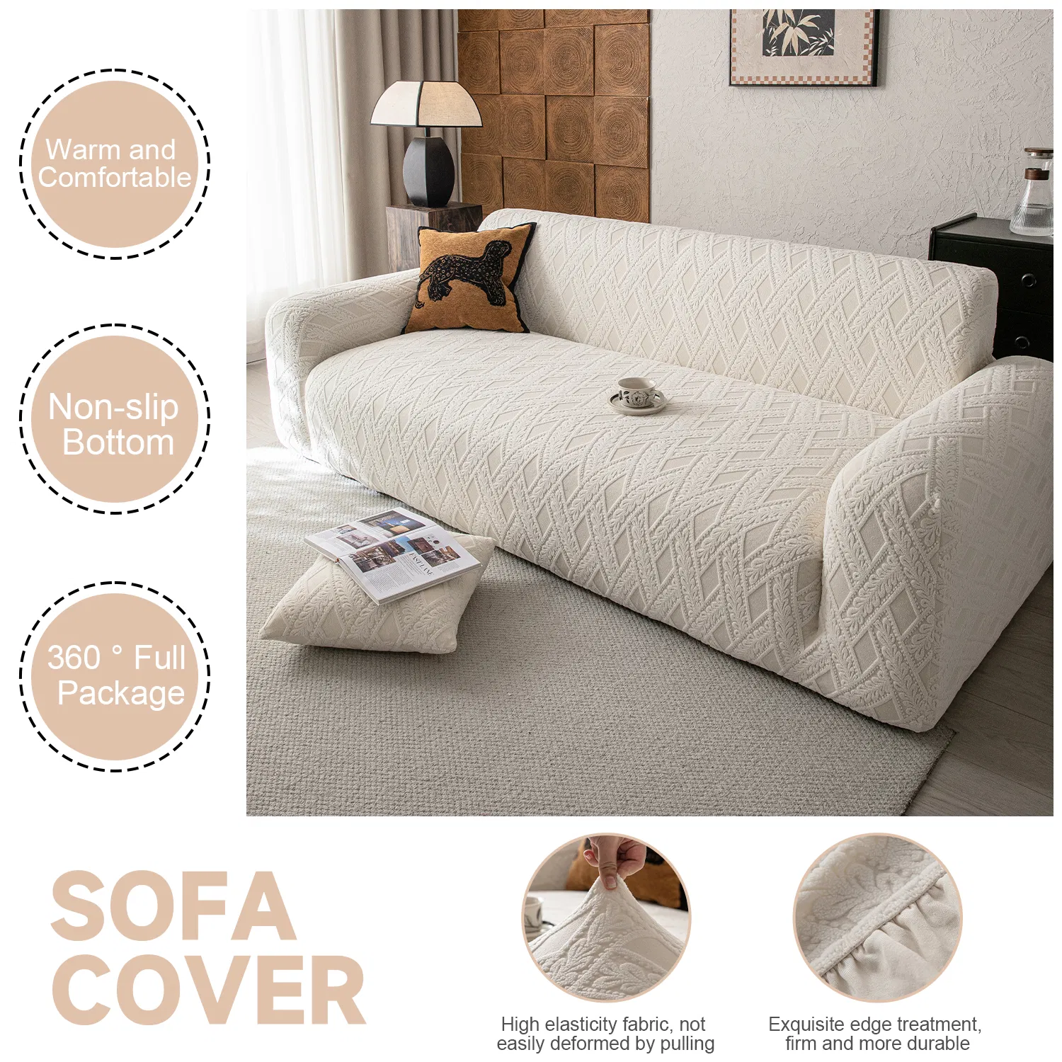 High Elasticity Stylish Cover for Dustproof Sofa Protection Needs