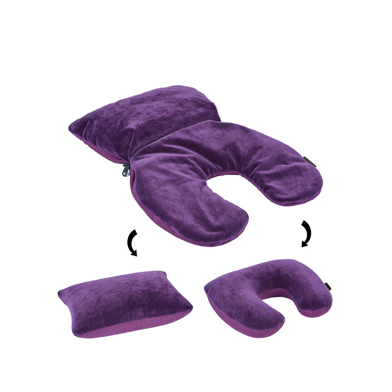 U Shape Rectangle Shape 2 in 1 Travel Neck Pillow Fulnny Micro Beads Travel Pillow Travel Cushion
