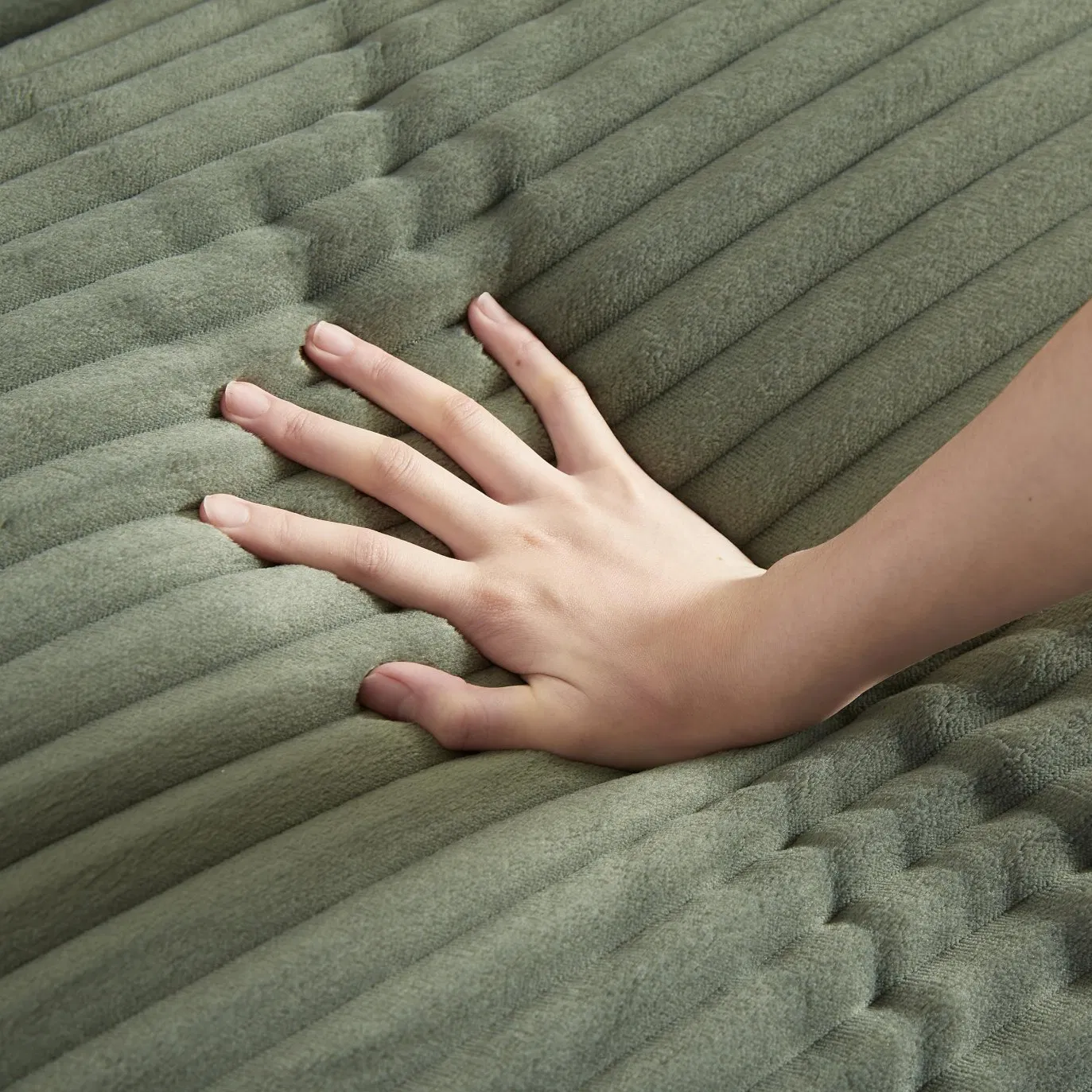 Wholesale Modern Living Room Home Vacuum Sectional Furniture L Shape Corner Foam Boneless Compressed Fabric Sofa for Hotel Apartment Villa