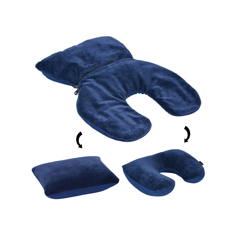 U Shape Rectangle Shape 2 in 1 Travel Neck Pillow Fulnny Micro Beads Travel Pillow Travel Cushion