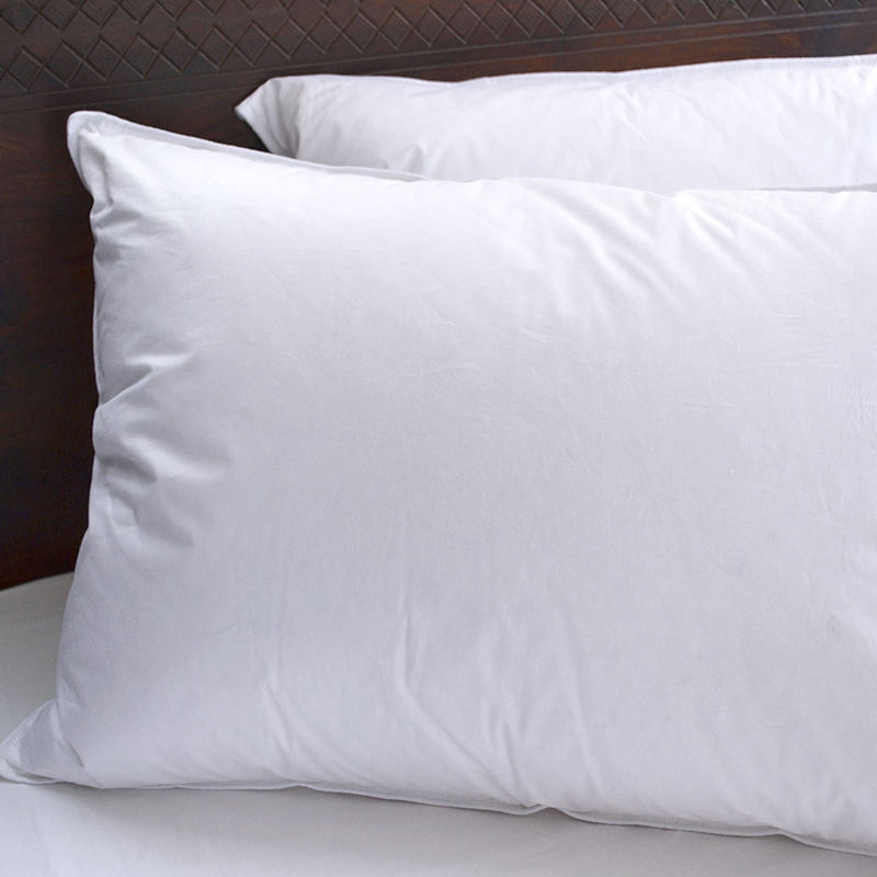 Bedding Down Goose Feather Pillow Bed Hotel Travel Cushion Pillowcase Standard Neck Head Pillow