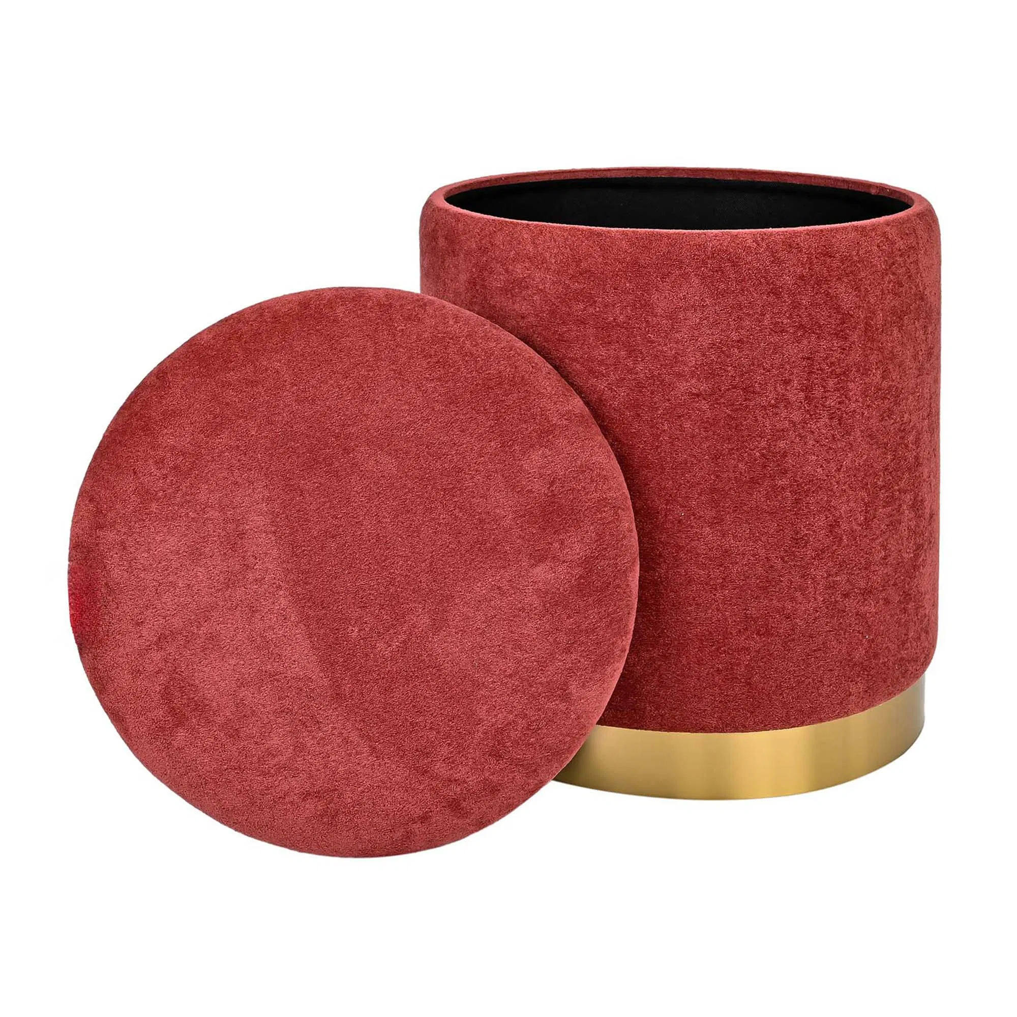 Home Decor Furniture Ottoman Nordic Luxury Flannel for Living Room Round Ottoman