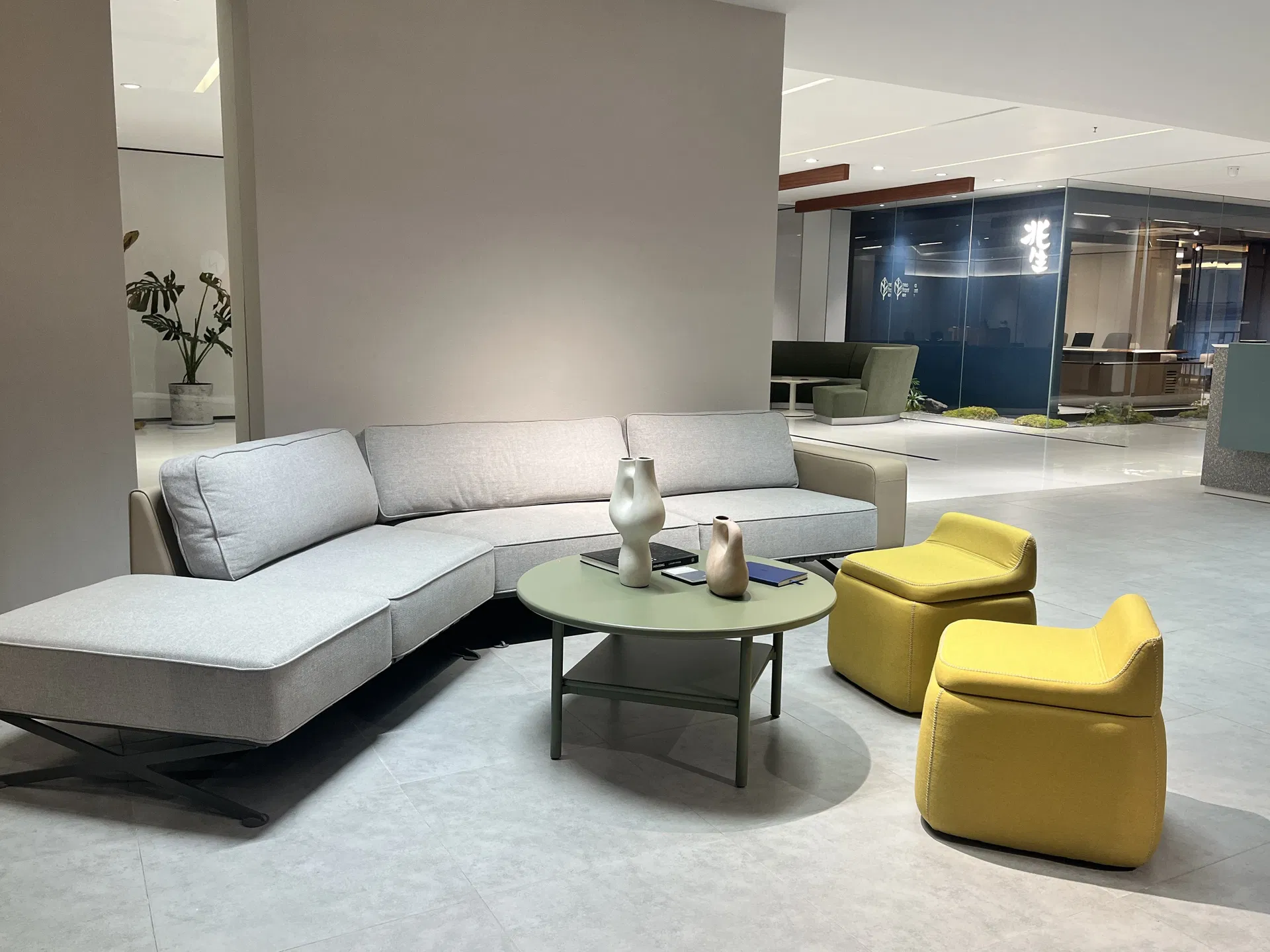 Yellow Ottoman View 2