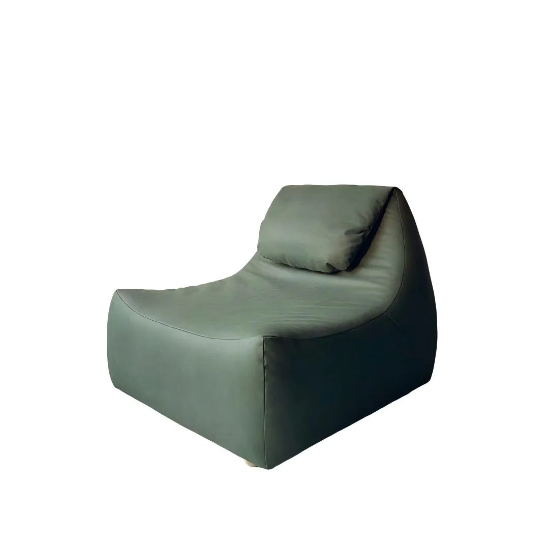 Leather Lazy Sofa Chair Bean Bag Chair Single Rest Recliner