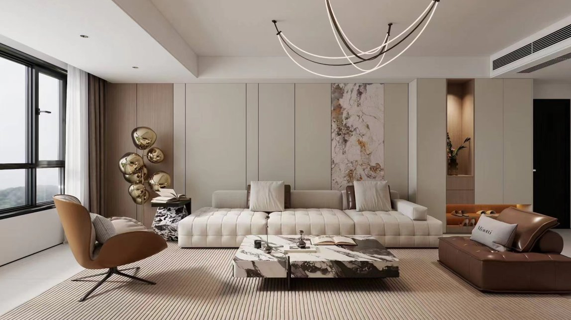 Contemporary Loveseat Couch for Apartment or Villa Spaces