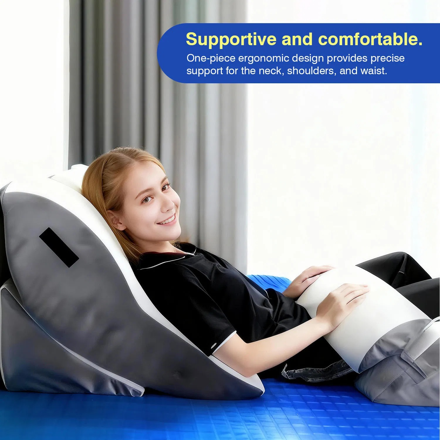 High Quality 4PCS Inflatable Orthopedic Bed Wedge Pillow Back Legs Sleep Nursing Airplane Hotel Camping Use Removable Therapy