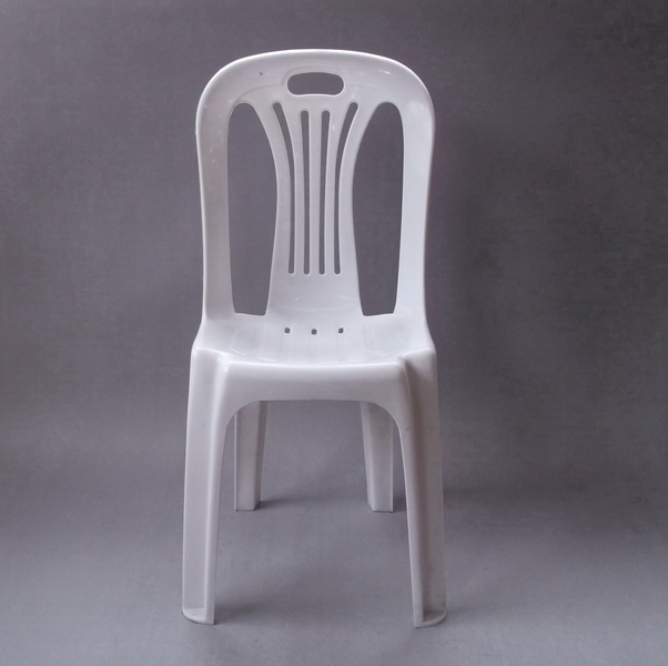 Outdoor Garden Beach Use Stackable Plastic White PP Armless Arm Chairs